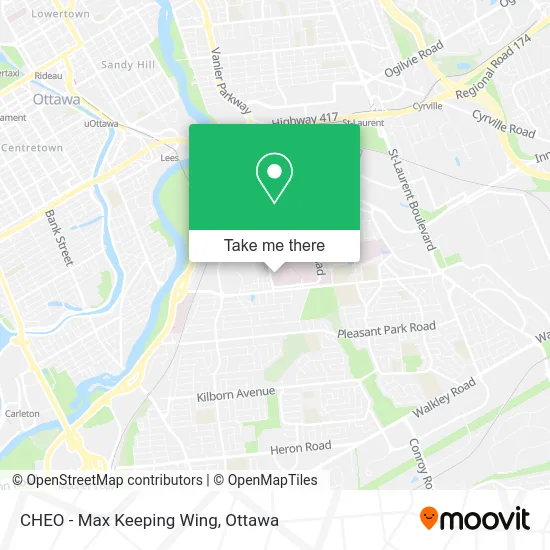 CHEO - Max Keeping Wing map