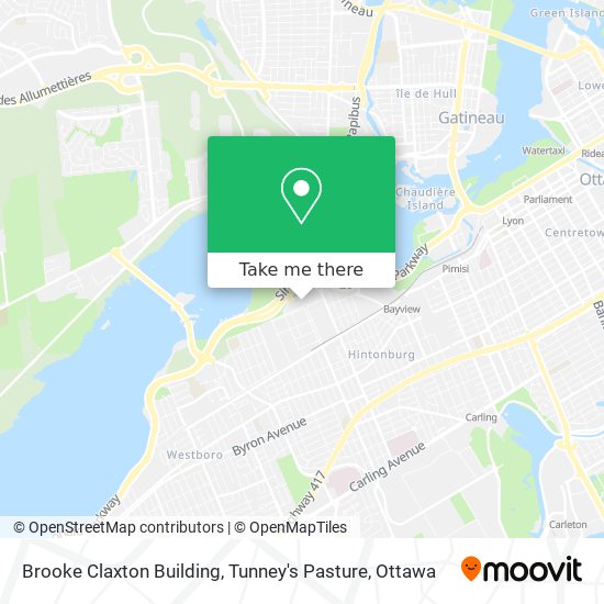 Brooke Claxton Building, Tunney's Pasture map