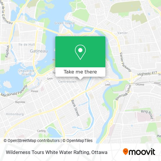 Wilderness Tours White Water Rafting map