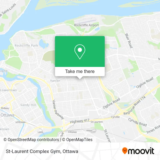 St-Laurent Complex Gym map