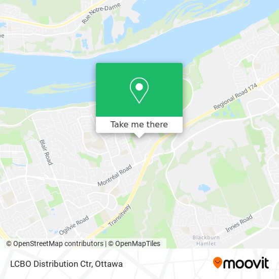 LCBO Distribution Ctr map