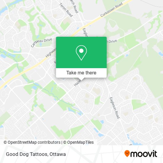 Good Dog Tattoos map