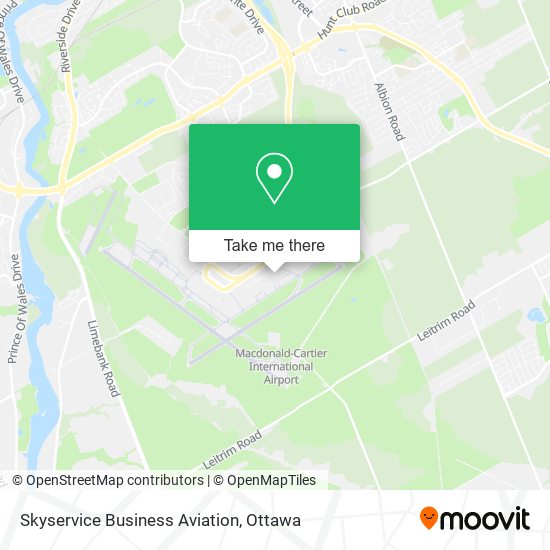 Skyservice Business Aviation map
