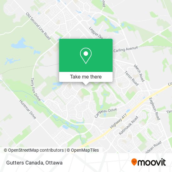 Gutters Canada map