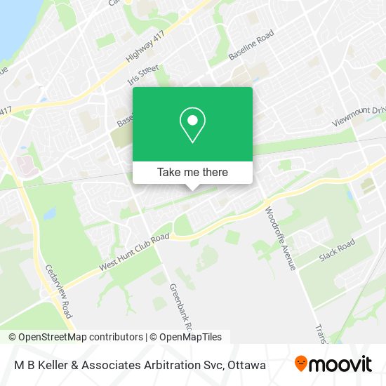 M B Keller & Associates Arbitration Svc map