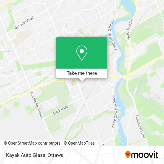 Kayak Auto Glass map