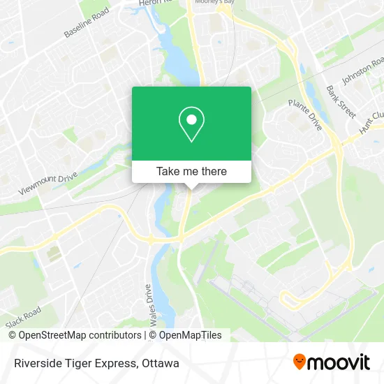 Riverside Tiger Express map
