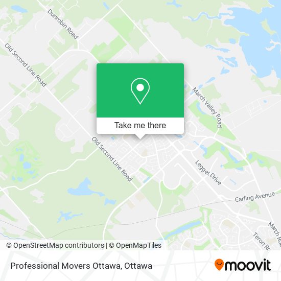 Professional Movers Ottawa map