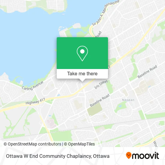 Ottawa W End Community Chaplaincy map