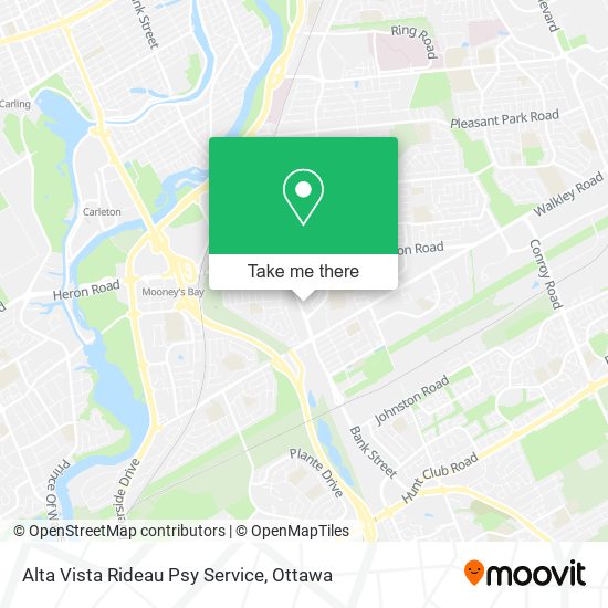 Alta Vista Rideau Psy Service map