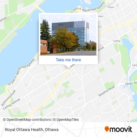 Royal Ottawa Health map