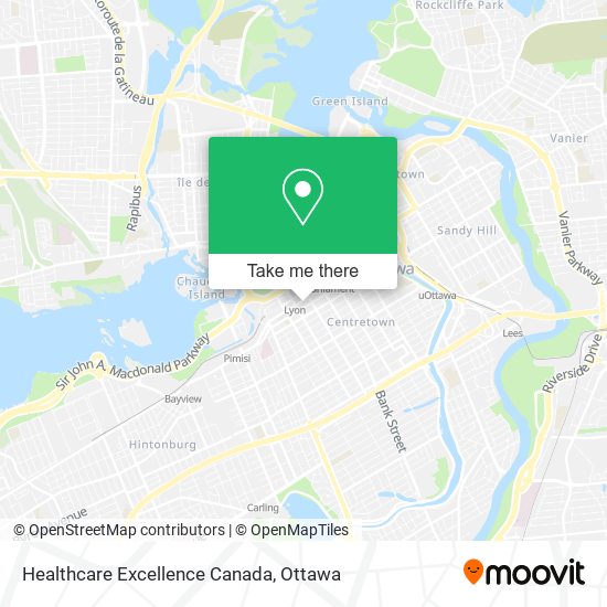 Healthcare Excellence Canada map