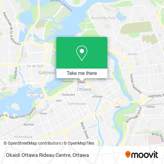 Okaidi Ottawa Rideau Centre map