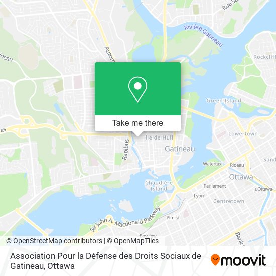 Association Pour la Défense des Droits Sociaux de Gatineau map