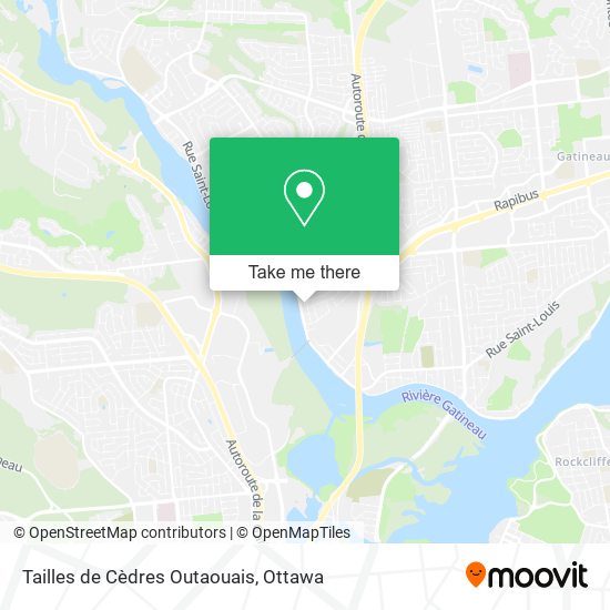 Tailles de Cèdres Outaouais map