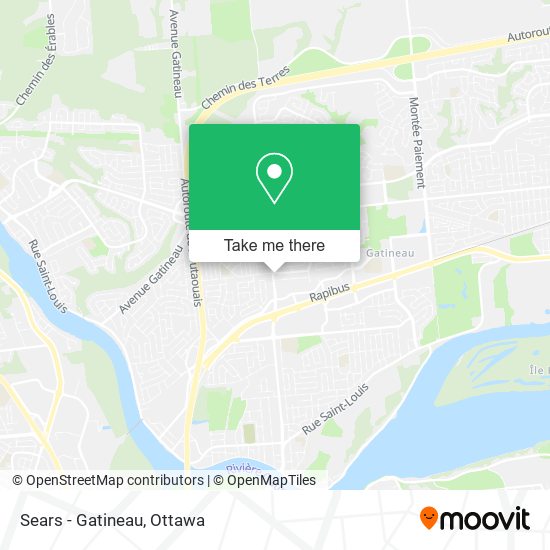 Sears - Gatineau map