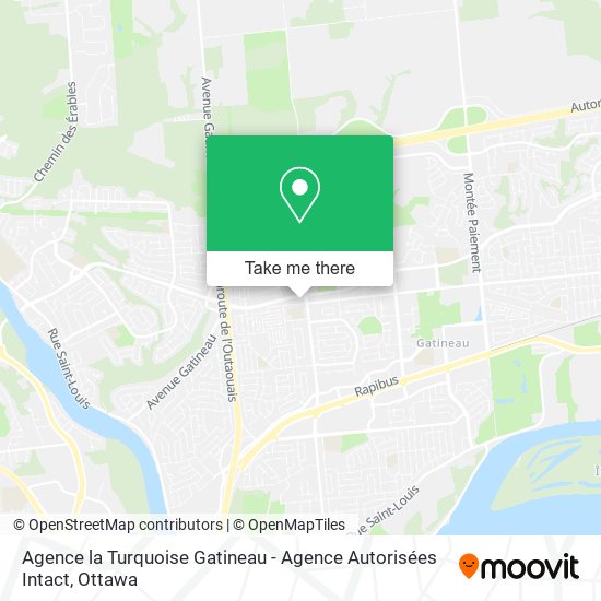Agence la Turquoise Gatineau - Agence Autorisées Intact map