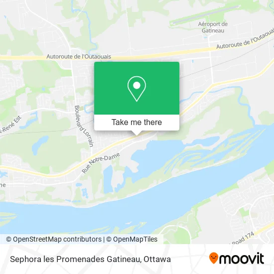 Sephora les Promenades Gatineau map
