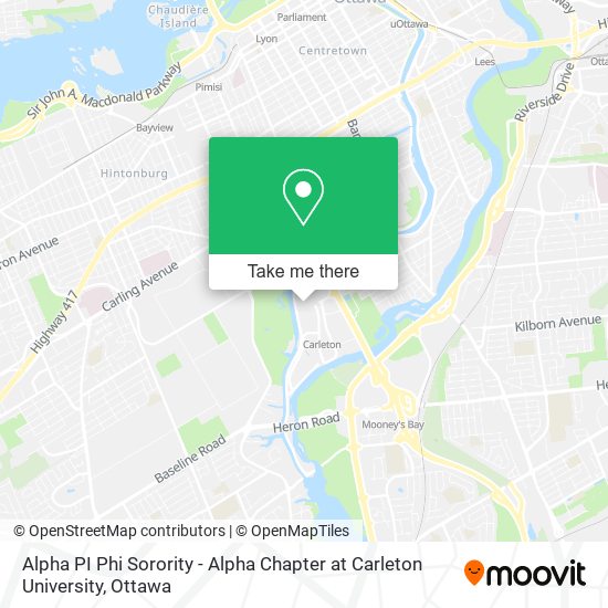 Alpha PI Phi Sorority - Alpha Chapter at Carleton University map