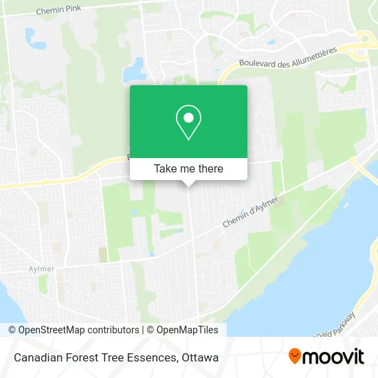 Canadian Forest Tree Essences map