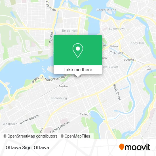 Ottawa Sign map