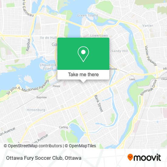 Ottawa Fury Soccer Club map