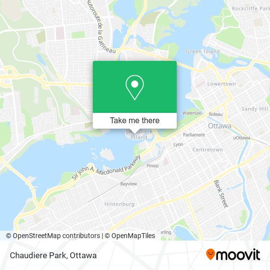 Chaudiere Park map