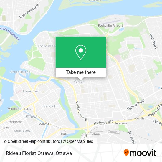 Rideau Florist Ottawa map