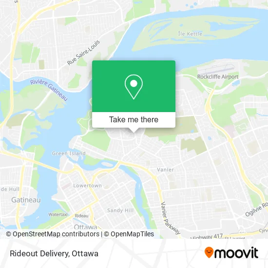 Rideout Delivery map