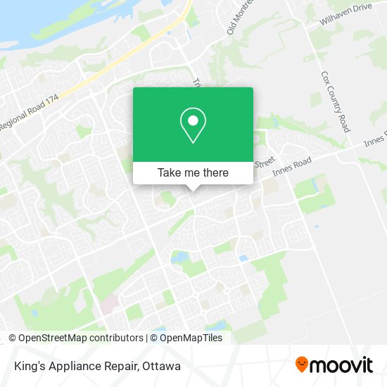 King's Appliance Repair map