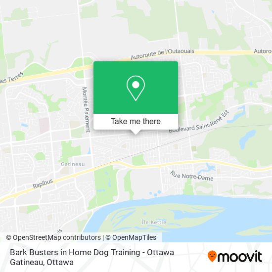 Bark Busters in Home Dog Training - Ottawa Gatineau map