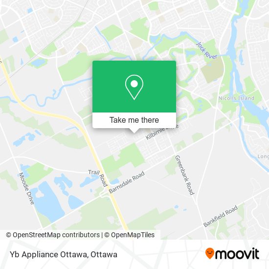 Yb Appliance Ottawa map