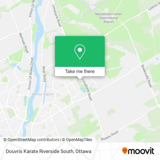 Douvris Karate Riverside South map