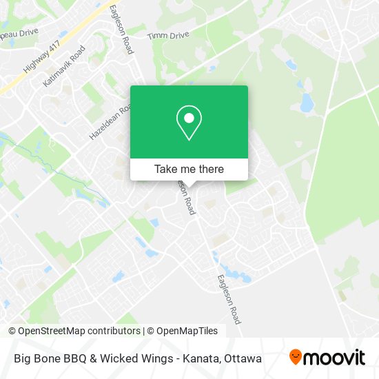 Big Bone BBQ & Wicked Wings - Kanata plan