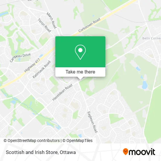 Scottish and Irish Store map