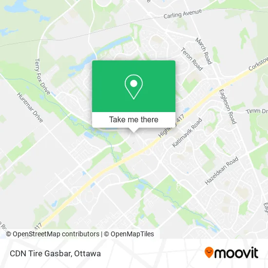 CDN Tire Gasbar map
