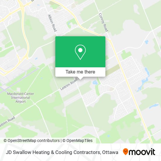 JD Swallow Heating & Cooling Contractors map