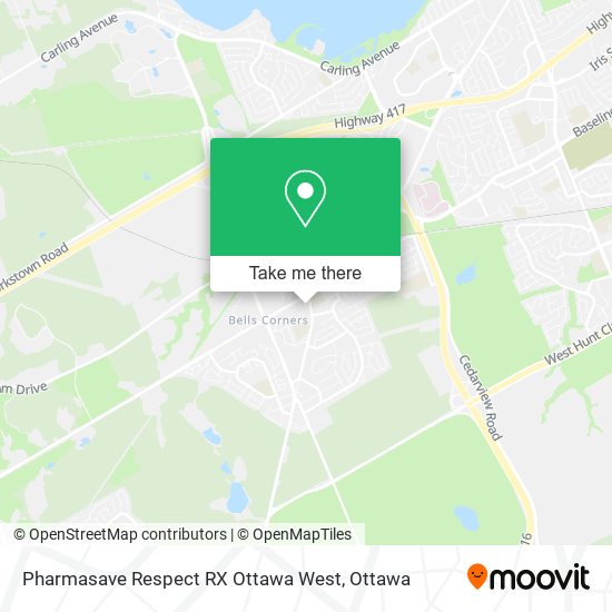 Pharmasave Respect RX Ottawa West map