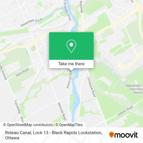 Rideau Canal, Lock 13 - Black Rapids Lockstation map