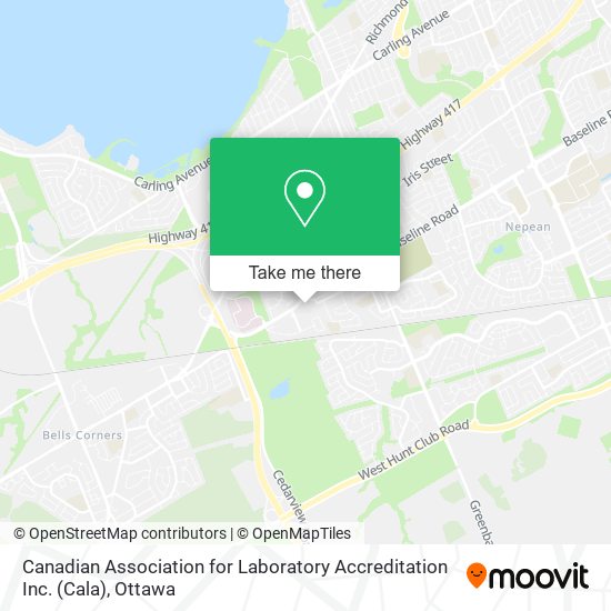 Canadian Association for Laboratory Accreditation Inc. (Cala) map