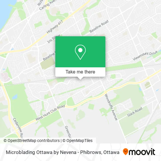 Microblading Ottawa by Nevena - Phibrows map