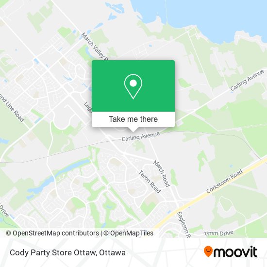 Cody Party Store Ottaw map