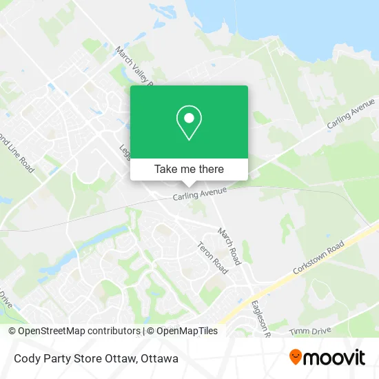 Cody Party Store Ottaw map