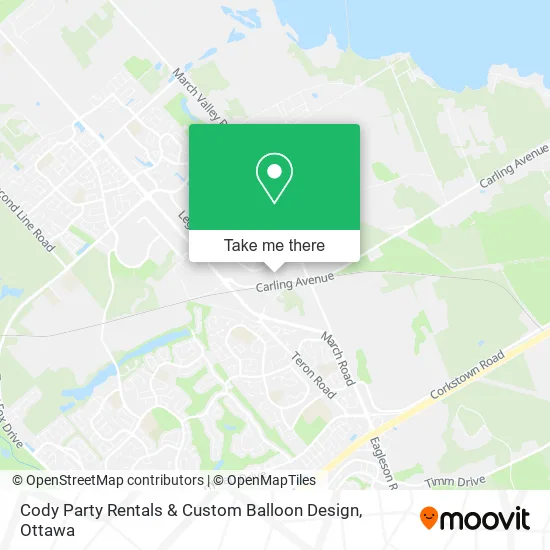 Cody Party Rentals & Custom Balloon Design map