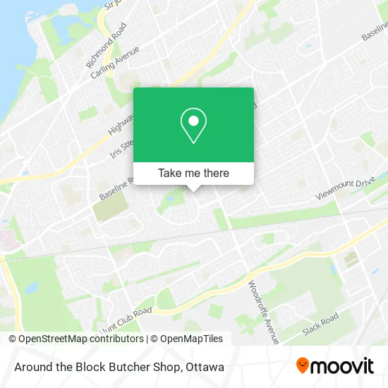 Around the Block Butcher Shop map