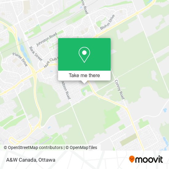 A&W Canada map