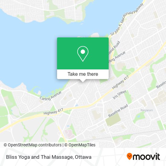 Bliss Yoga and Thai Massage map