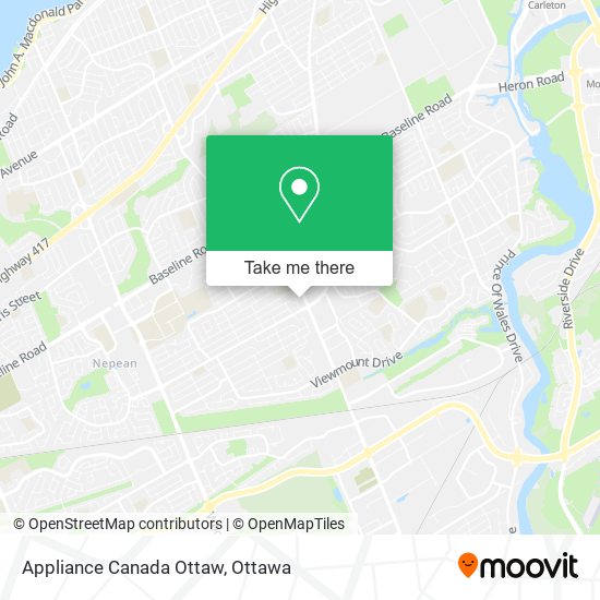 Appliance Canada Ottaw map