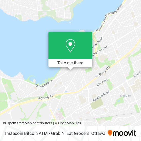 Instacoin Bitcoin ATM - Grab N' Eat Grocers map