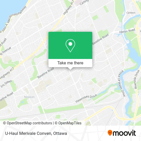 U-Haul Merivale Conven map